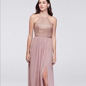 beautiful rose gold/mauve formal dress.